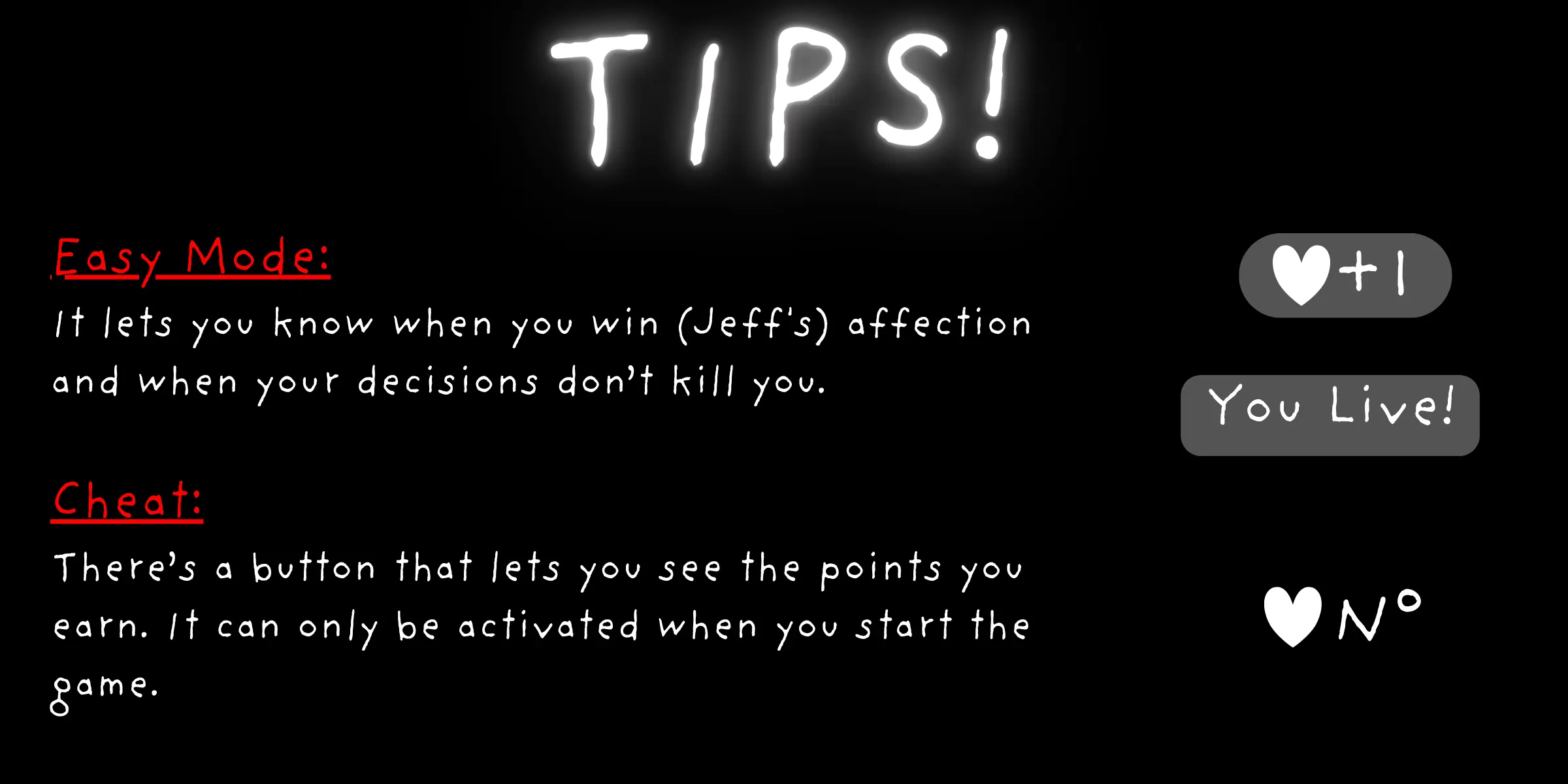 Fear Me - Jeff the Killer close-up with dialogue choice